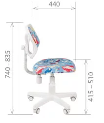 Кресло на колёсиках CХАИРМАН КИДС 106 Вхите Футбол / CHAIRMAN KIDS White