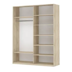 Шкаф-купе двухдверный Прайм 1200 ДСП/Белое стекло Белый снег