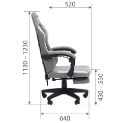 Кресло для геймеров CХАИРМАН ГАМЕ CХ26 Серый-бежевый / CHAIRMAN GAME CH26