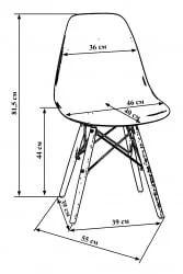 Стул обеденный ДОБРИН ДСВ Морской волны Г-05 / DOBRIN DSW G-05