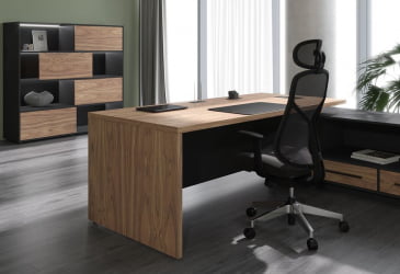 Кабинет руководителя ВЕЛИОН ВЕНЕЕР №02 Американский орех Яшма черная / VELION VENEER