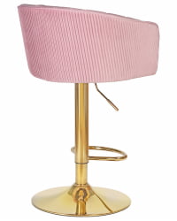 Стул барный ДОБРИН ДЭРCЙ ГОЛД (розовый велюр (1922-16)) / DOBRIN DARCY GOLD