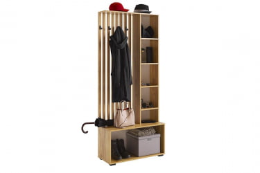 Прихожая Бери МПР-021 Дуб крафт золотой/белое дерево / MPR-021