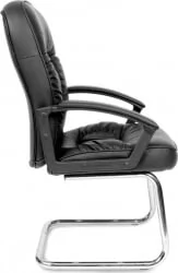 Кресло для посетителя CХАИРМАН 418В ПВC Черный / CHAIRMAN 418V PVC