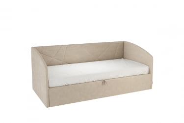 Односпальная кровать с подъемным механизмом Бест (Софа) КМ.С-15 капучино (велюр) / КМ.S-15