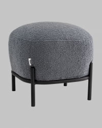 Пуф Стоун П букле Флуффй темно-серый / Fluffy