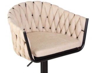 Стул барный ДОБРИН ЛЕОН (бежевая ткань (ЛАР 275-1)) 2 шт / DOBRIN LEON (LAR