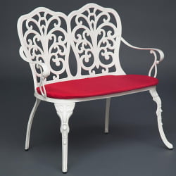 Скамья Сеcрет Де Маисон Сймпхоние алюминиевый сплав, 95х56х92см, буттер вхите / Secret De Maison Symphonie butter white