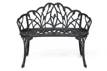 Скамья Сеcрет Де Маисон Страусс (Штраус) алюминиевый сплав, 99хх56х76см, черный / Secret De Maison Strauss