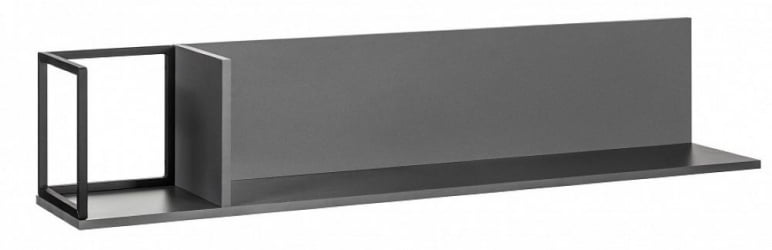 Полка в гостиную Ситй большая графит / City