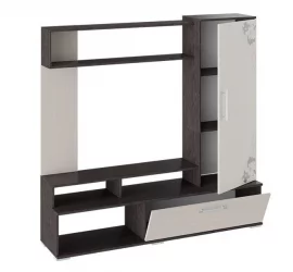 Современная стенка в гостиную Сиена Венге Цаво Дуб Белфорт с рисунком