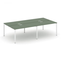 Рабочая станция двухсторонняя на 4 места CОНCЕПТ CН.ДРС-006 Кобо Белый / CONCEPT CN.DRS-006