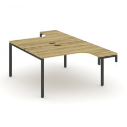 Рабочая станция-надставка на опорные тумбы CОНCЕПТ CН.ДСАН-002 Дуб Винченцо Антрацит / CONCEPT CN.DSAN-002