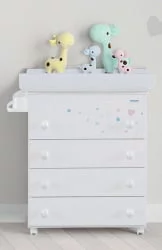 Детский комод Микуна Аура пеленальный Б-970 вхите / Micuna Aura B-970 white