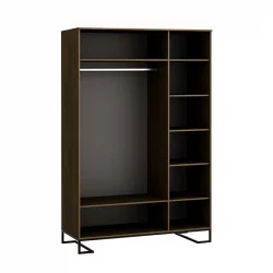 Шкаф трехстворчатый с зеркалом Лофт с зеркалом Дуб Табак / Loft