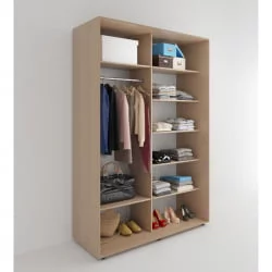 Шкаф-купе 2-х дверный Акцент-Сим Д 1400х600 Дуб молочный