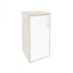 Шкаф низкий узкий левый ОНИКС О.СУ-3.2Р(Л) вхите Денвер Светлый / ONIX O.SU-3.2R(L) white