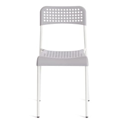 Стул АДДЕ (мод. C-049) металл/пластик, 39 х 49 х 78 см, Грей(серый)/Вхите(белый) разборный / ADDE (mod. C-049) Grey(серый)/White(белый)