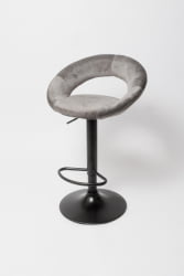 Стул барный БН-1009-1 П,серый вельвет/черные ноги / BN-1009-1 P,серый