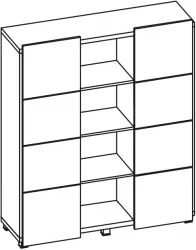Шкаф высокий Чарисма CХ4C150 Орех лион / Charisma CH4C150