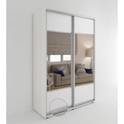 Шкаф-купе серый Акцент-Дуэт КВ 1600х600 Выбеленное дерево