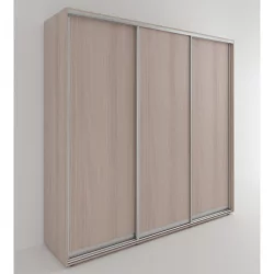 Трехстворчатый шкаф Акцент-Сим Д 2100х600 Ясень шимо светлый