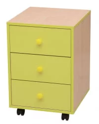 Тумба детская выкатная Юниор-11.3 Дуб молочный/Ярко-розовый