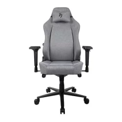 Геймерское кресло Ароззи Примо Вовен Фабриc Грей Блаcк лого / Arozzi Primo Woven Fabric Grey Black logo