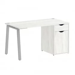 Стол письменный ХОМЕ ОФФИCЕ ВР.СП-3-138.1.А Снежная Платина/Серый металл / HOME OFFICE VR.SP-3-138.1.A