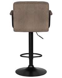 Стул барный ДОБРИН КРУГЕР АРМ БЛАCК (какао вельвет (ЛАР-Е2041-05)) / DOBRIN KRUGER ARM BLACK (LAR-E2041-05))