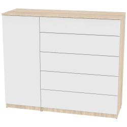 Комод Калисто(К38)1147х1352х468ПУСХтоОПЕН(ДСС-Белый) / Калисто(K38)1147х1352х468PUSHtoOPEN(ДСС-Белый)