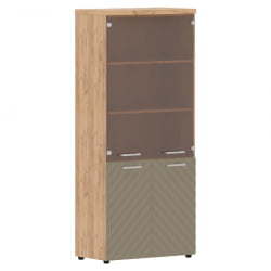 Шкаф комбинированный с топом Торр ЛУКС ТЛХC 85.2 Дуб Бофорд Капучино / Torr LUX TLHC