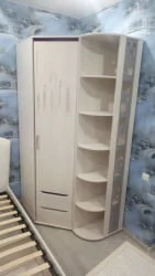 Шкаф для одежды угловой (правый) Мегаполис 55.03 Сосна Астрид