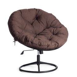 Кресло CЛОУДЕ ХОМЕ рогожка/металл, 97х98х90-96см, коричневый, 3М7-147 / CLOUDE HOME