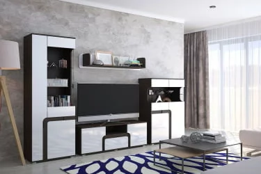 Шкаф Марсель 800 Венге Белый глянец