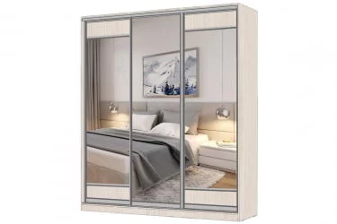 Шкаф-купе 3-х дверный Виктория 2000х584х2300, Бодега светлая 20ДЛЗЛДЗДЛЗЛ-ЯЯПП-Бс 310-3345