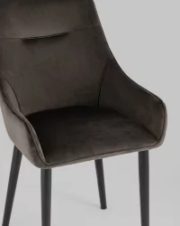 Стул Джоан велюр Темно-коричневый