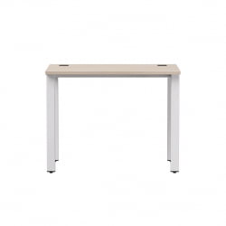 Стол прямой на металлокаркасе, опоры 45 гр Еверпроф ЕВО 254С001 Дуб Соната Белый / Everprof EVO 254S001