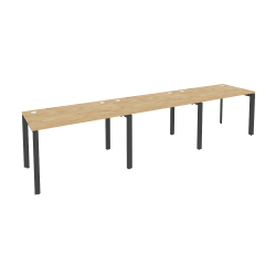 Рабочая станция на П-образном м/к ОНИКС О.МП-РС-3.2.7 Тиквуд Светлый/Антрацит / ONIX O.MP-RS-3.2.7