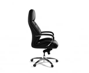Кресло руководителя ПОРСCХЕ кожа Черный / PORSCHE