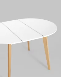 Стол раздвижной Рондо 100-135 Бук/белый / Rondo