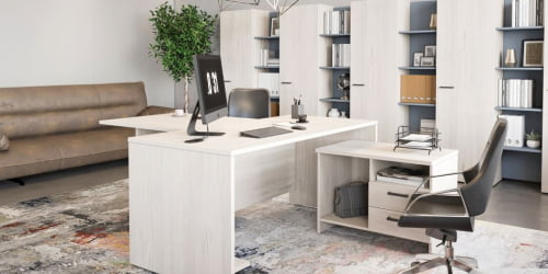 Комплект офисной мебели ЛЕМО №4 Сосна Скандинавия Маренго / LEMO