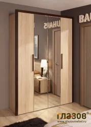 Спальня композиция 2 БАУХАУС Дуб Сонома/Орех шоколадный / BAUHAUS