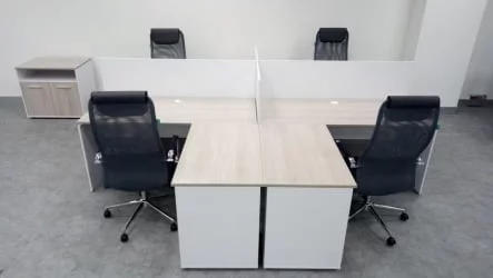 Стол прямой Дека ЛДСП каркас 75.07.16 Дуб Сантана светлый/Белый / Deka