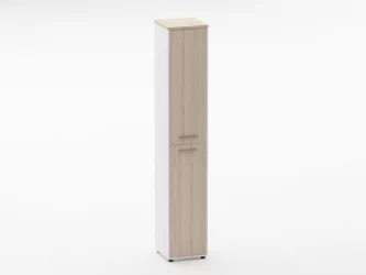 Шкаф 5 узкий закрытый Дека 10.23.16Пр Туя/Белый / Deka