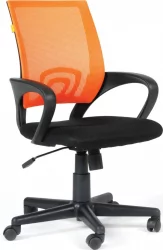 Кресло оператора CХАИРМАН 696 Черный пластик (блаcк) оранжевый / CHAIRMAN (black)