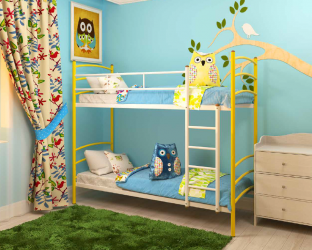 Кровать двухъярусная Милана Дуо 900х1900 Желтая / Duo