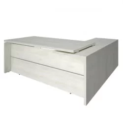 Стол руководителя ЙАЛТА ЛТ-C 18 Л Снежная Платина / YALTA LT-C L