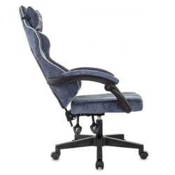 Кресло компьютерное БРАБИКС Шоотер ГМ-123, 2 подушки, ткань, синее/серое / BRABIX Shooter GM-123,