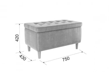 Пуф Чарли 2 ПМ-004.2 пудра (велюр) / PM-004.2